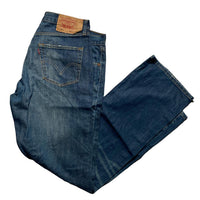 Levis 501 Baggy Navy Stonewash Jeans (36W)