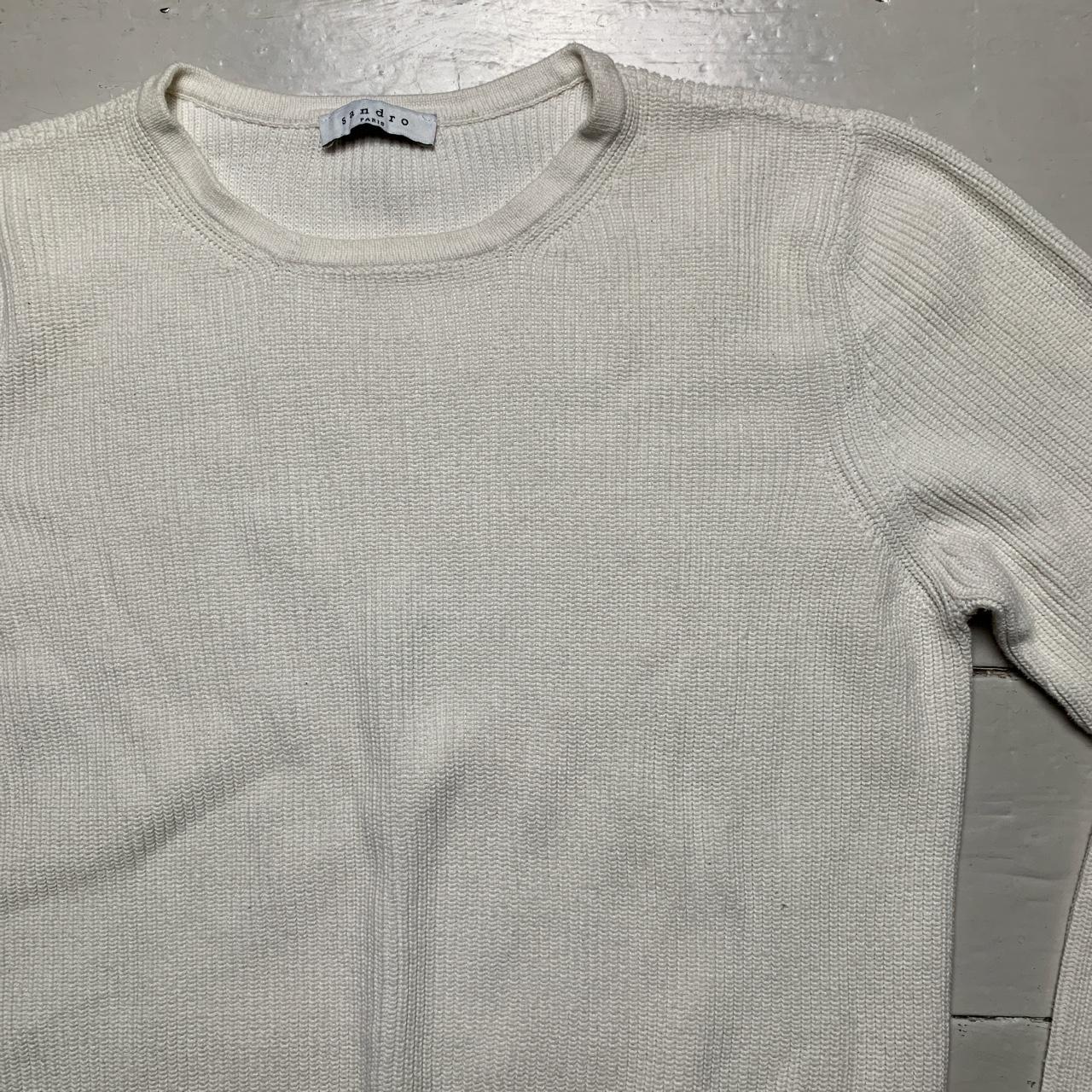 Sandro White Knit Jumper