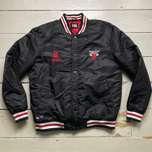 Chicago Bulls Lavine Number 8 Black Bomber Jacket