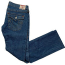 True Religion Billy Navy Yellow Stitch Womens Jeans (30W)