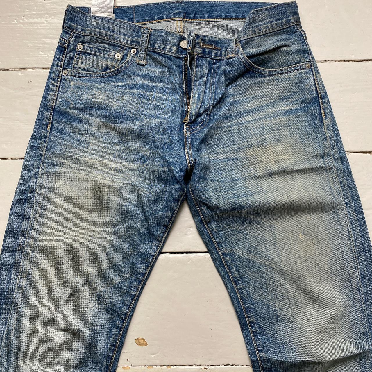 Levis 527 Bootcut Vintage Stonewash Light Blue Jeans