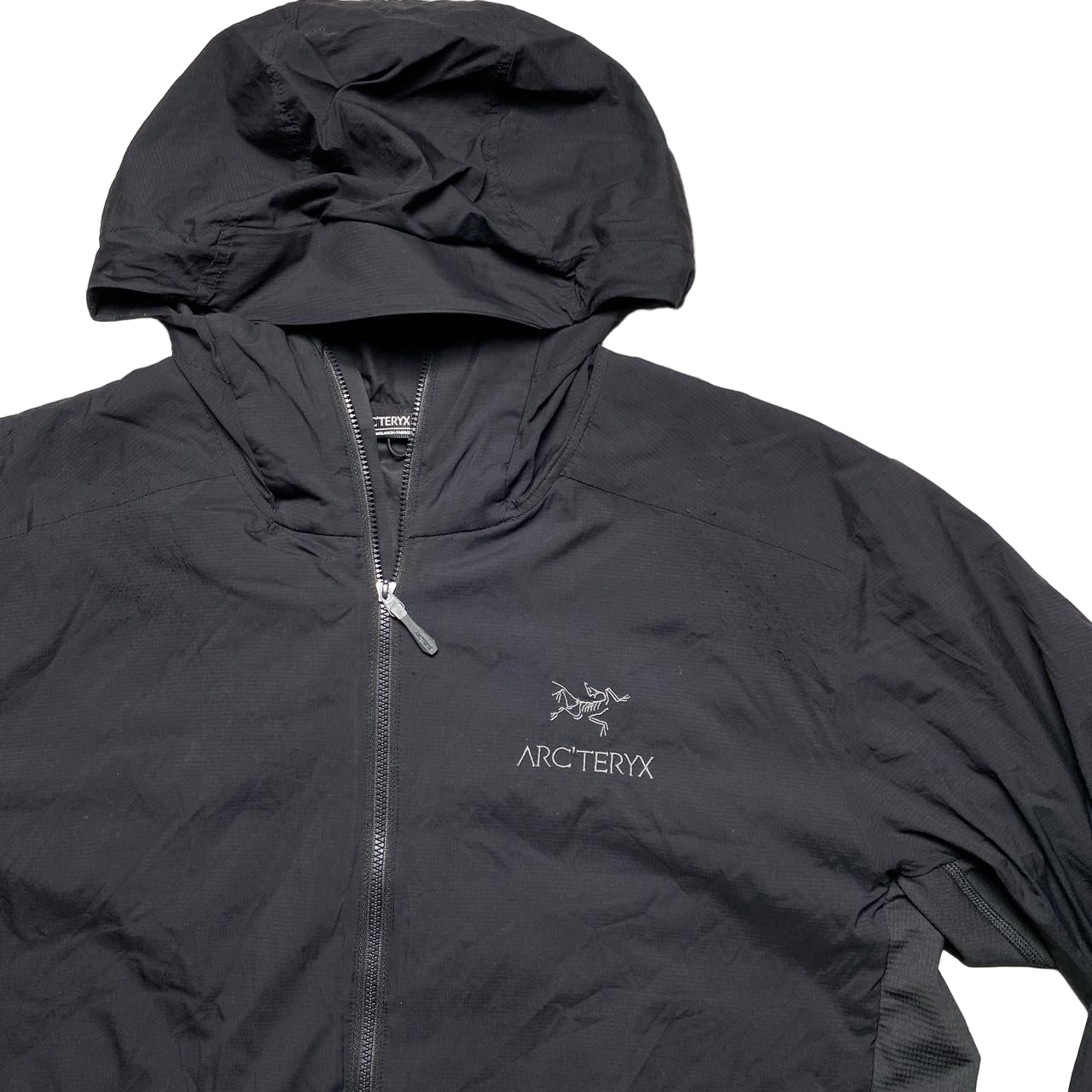 Arc’Teryx Black and Grey Atom SL Lightweight Hoodie Jacket (L)