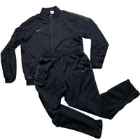 Nike Dri Fit Black and Grey Full Shell Track Pant Tracksuit (XL)