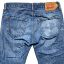 Levis 501 Light Blue Distressed Jeans (32W)