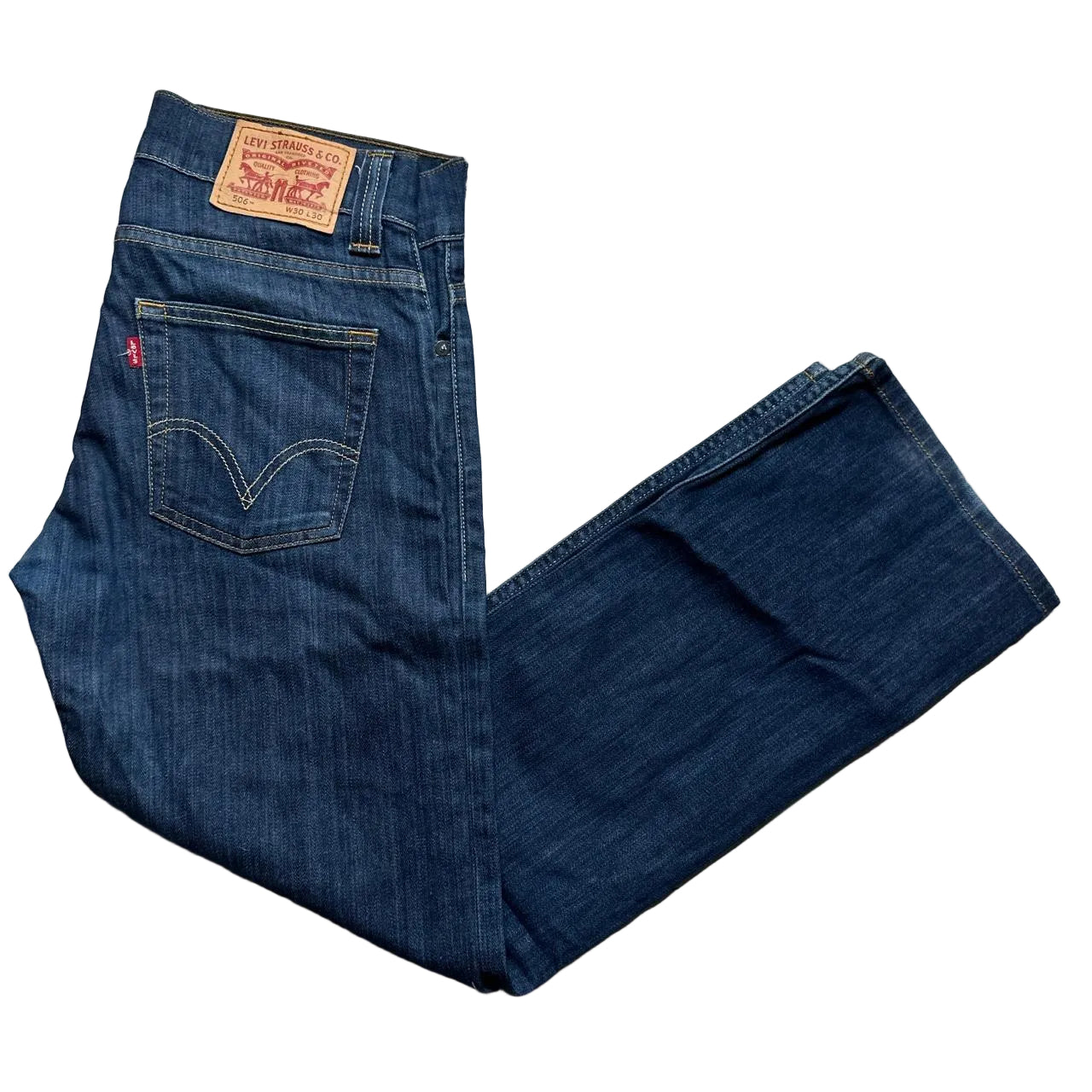 Levis 506 Dark Navy Baggy Jeans (30W)
