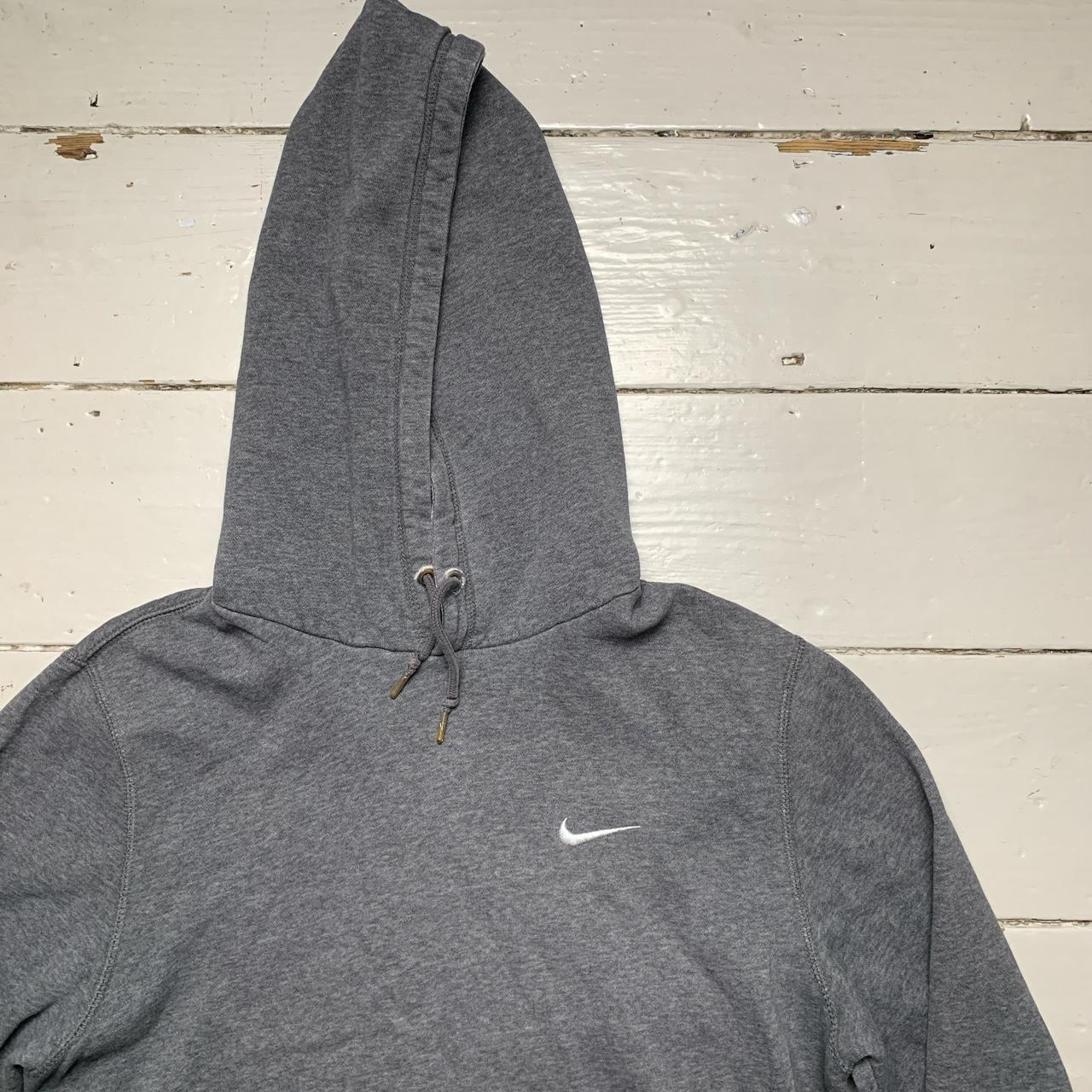 Nike Swoosh Grey and White Pullover Hoodie