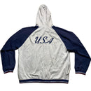 Nike USA Vintage Y2K Light Baby Blue and Navy Hoodie (XL)