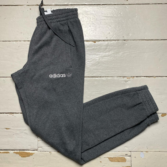 Adidas Grey and White Joggers