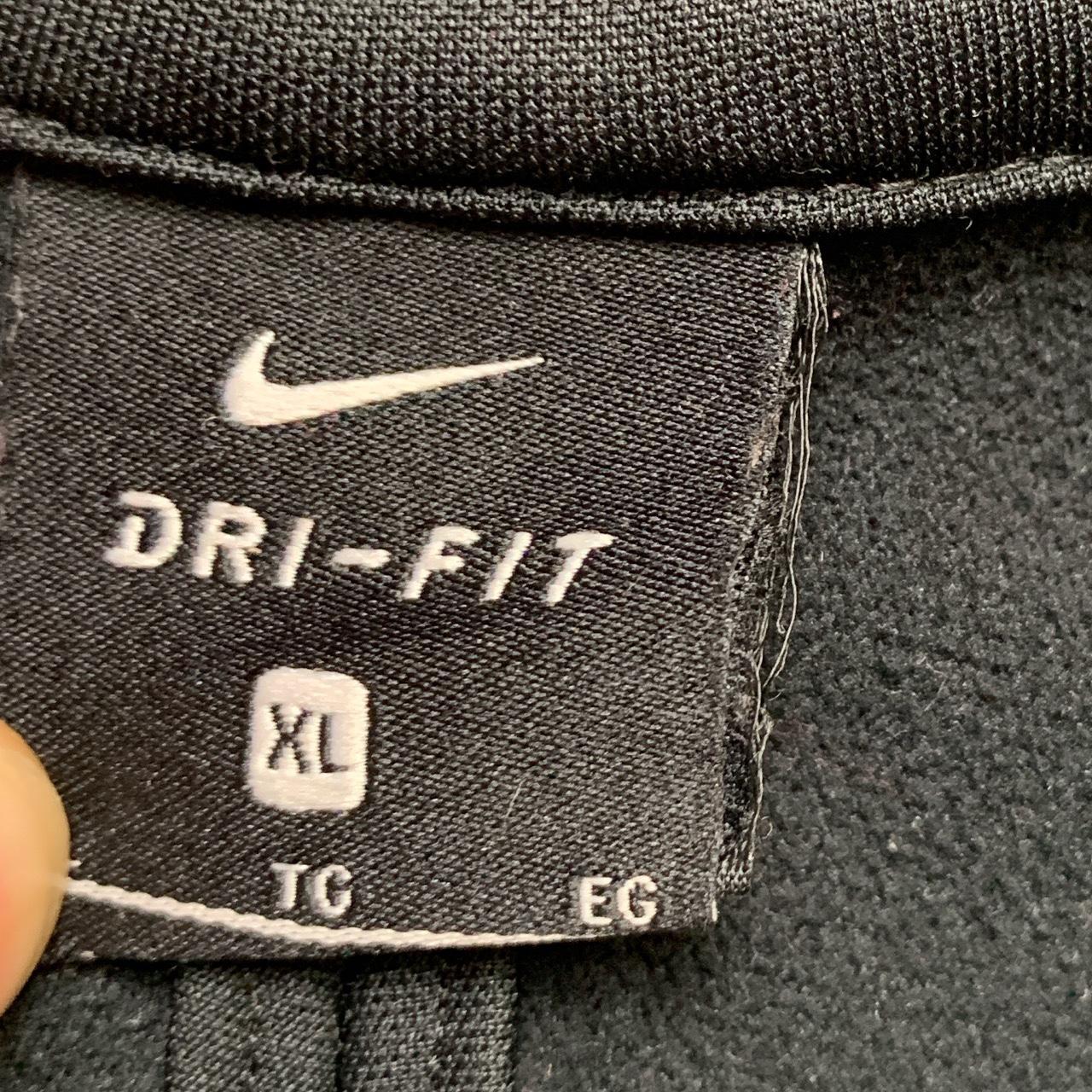 Nike Dri Fit Quarter Zip Black and White Jumper (XL)