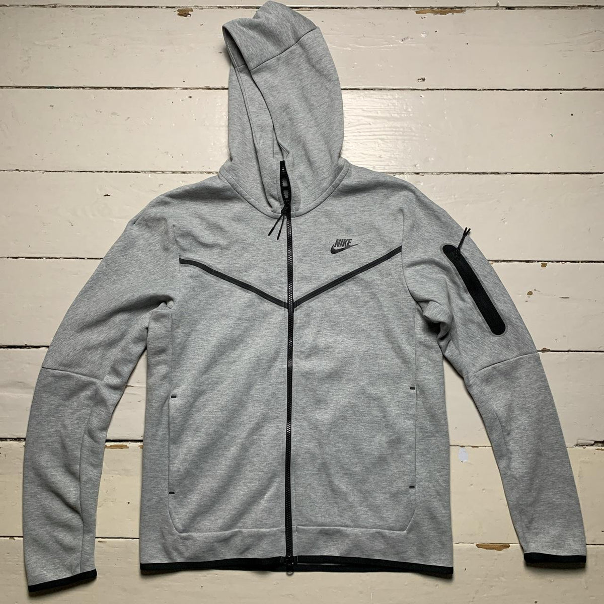 Nike Tech Fleece New Season Grey and Black hoodie – Wear Garson