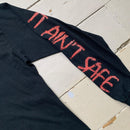 Skepta It Aint Safe Long Sleeve Black T Shirt (L)