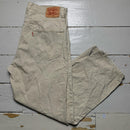 Levis 550 Baggy Cream Vintage Distressed Jeans