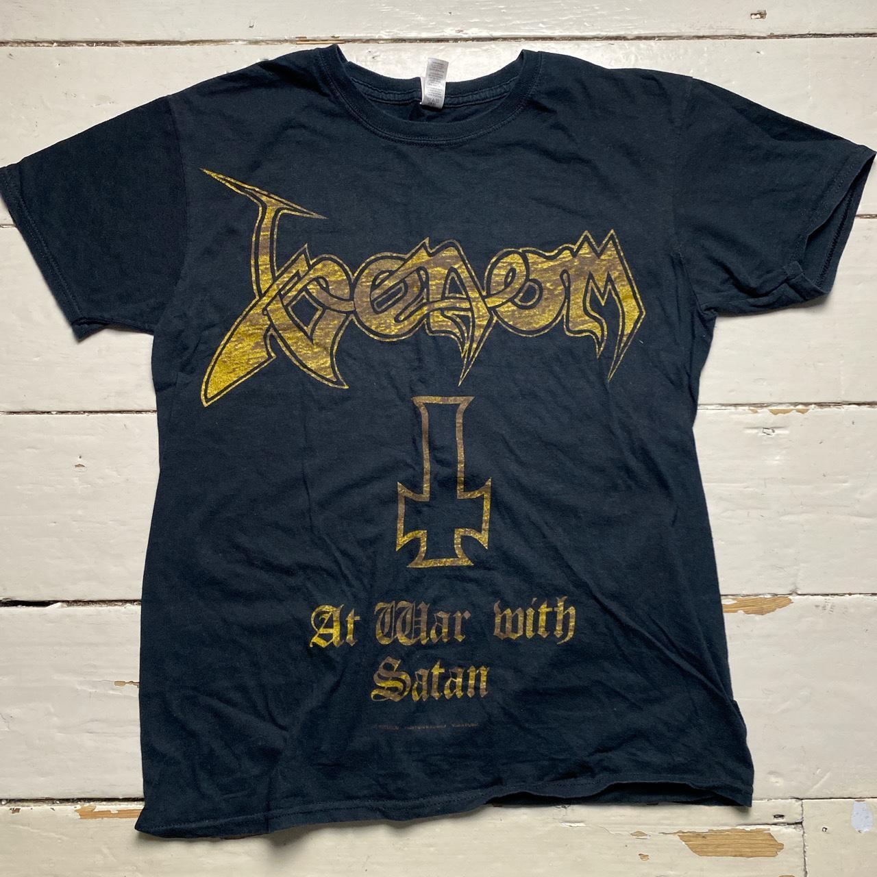 Venom Goth Grunge Black and Gold T Shirt