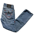 True Religion Light Blue Red White and Red Big Stitch Baggy Ricky Jean (30W)