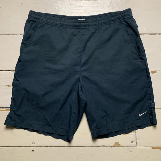 Nike Swoosh Navy and White Vintage Tennis Shorts