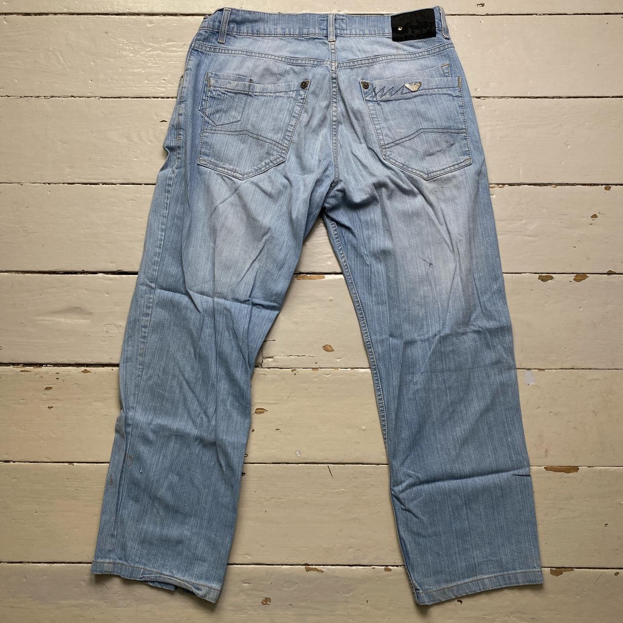 Armani Vintage J05 Light Blue Baggy Cargo Jeans