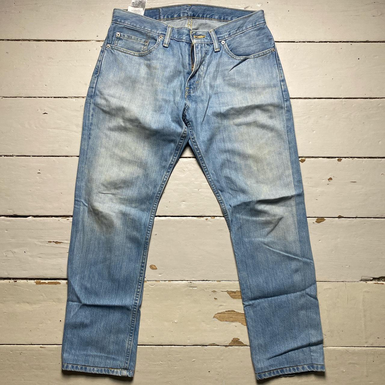 Levis 514 Light Blue Baggy Stonewashed Jeans