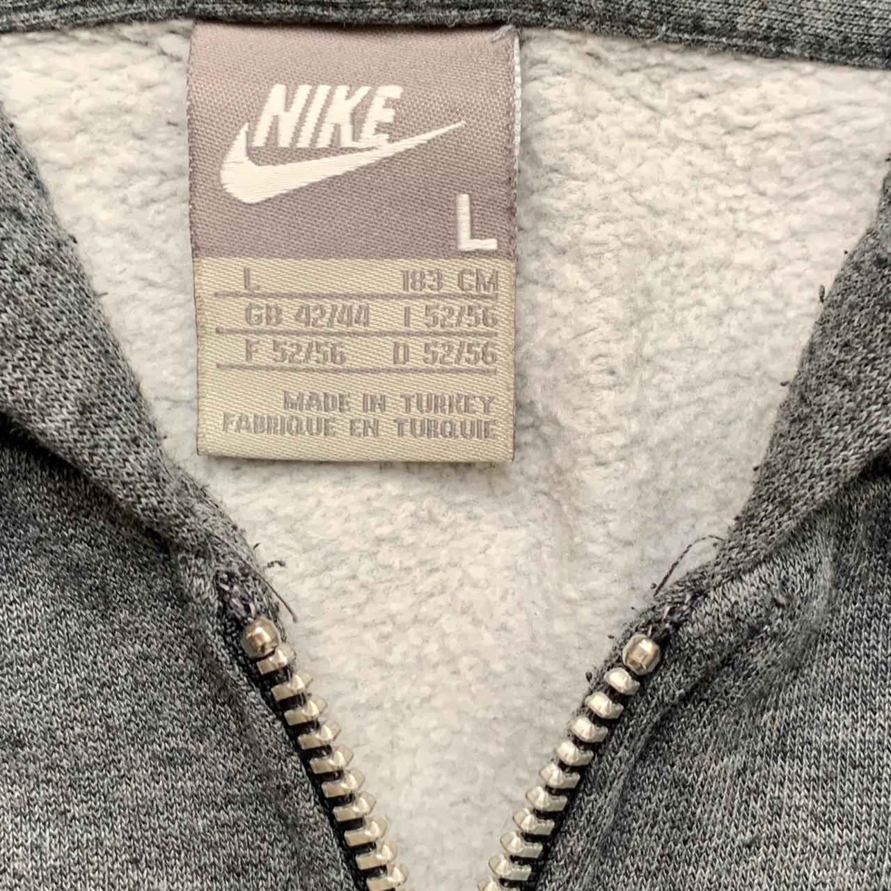 Nike Swoosh Grey and White Vintage Hoodie