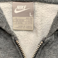 Nike Swoosh Grey and White Vintage Hoodie (L)
