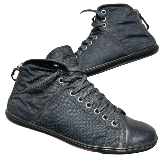 Louis Vuitton Monogram High Trainers Black (UK 9.5)