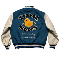 NNOVA Travel Notes Varsity Fleece and Faux Leather Bomber Jacket (S)
