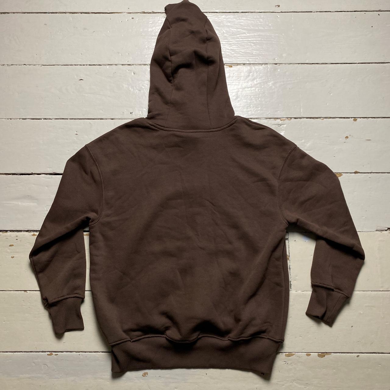 Nike Centre Swoosh Brown and White Hoodie