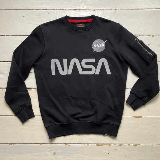 NASA Alpha Industries Black Reflective Jumper