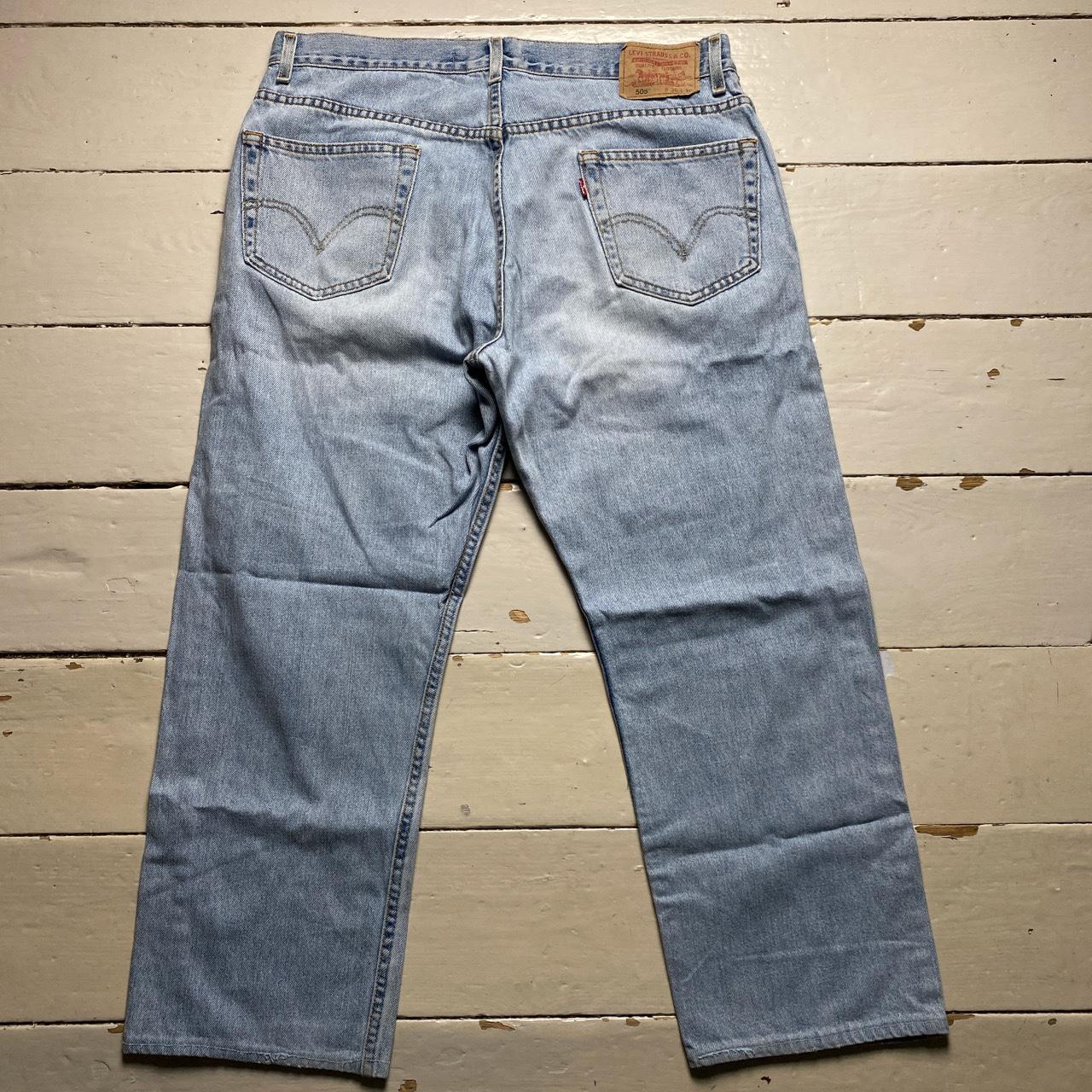 Levis 505 Light Blue Vintage Baggy Jeans