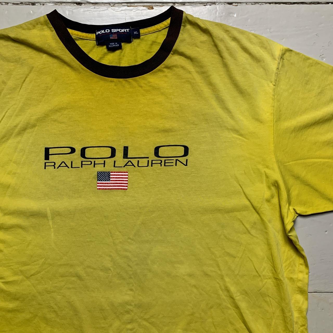 Polo Ralph Lauren Vintage Yellow and Brown T Shirt