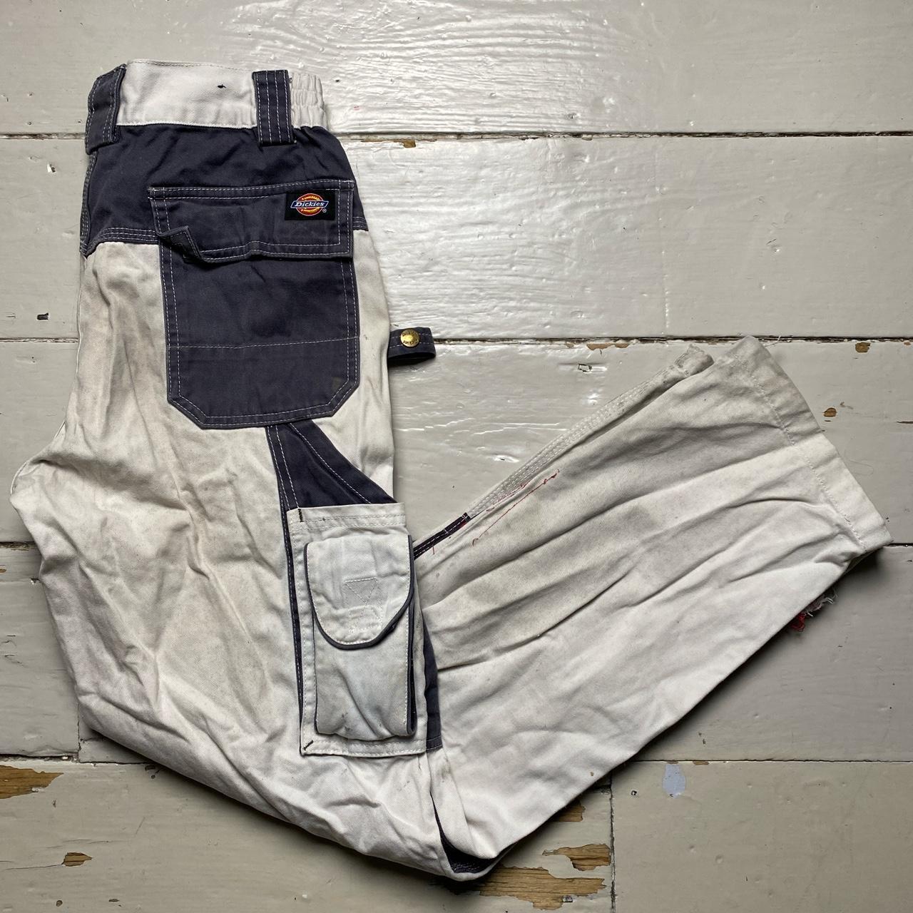 Dickies Utility Work Pant Trousers White and Grey