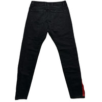 Represent Black and Red Tape Jeans (32W)