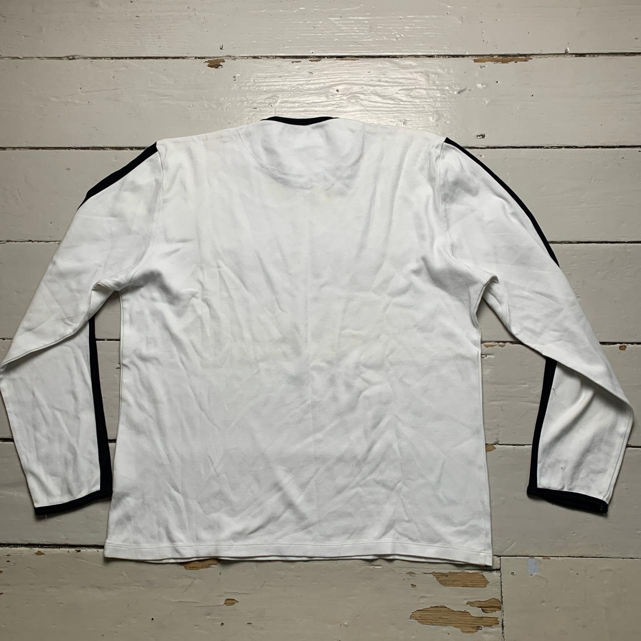 FCUK French Connection White and Black Long Sleeve T Shirt