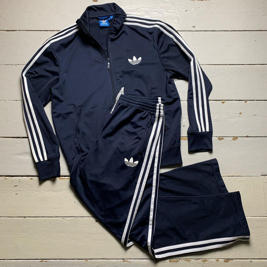 Adidas Originals Navy and White Full Tracksuit