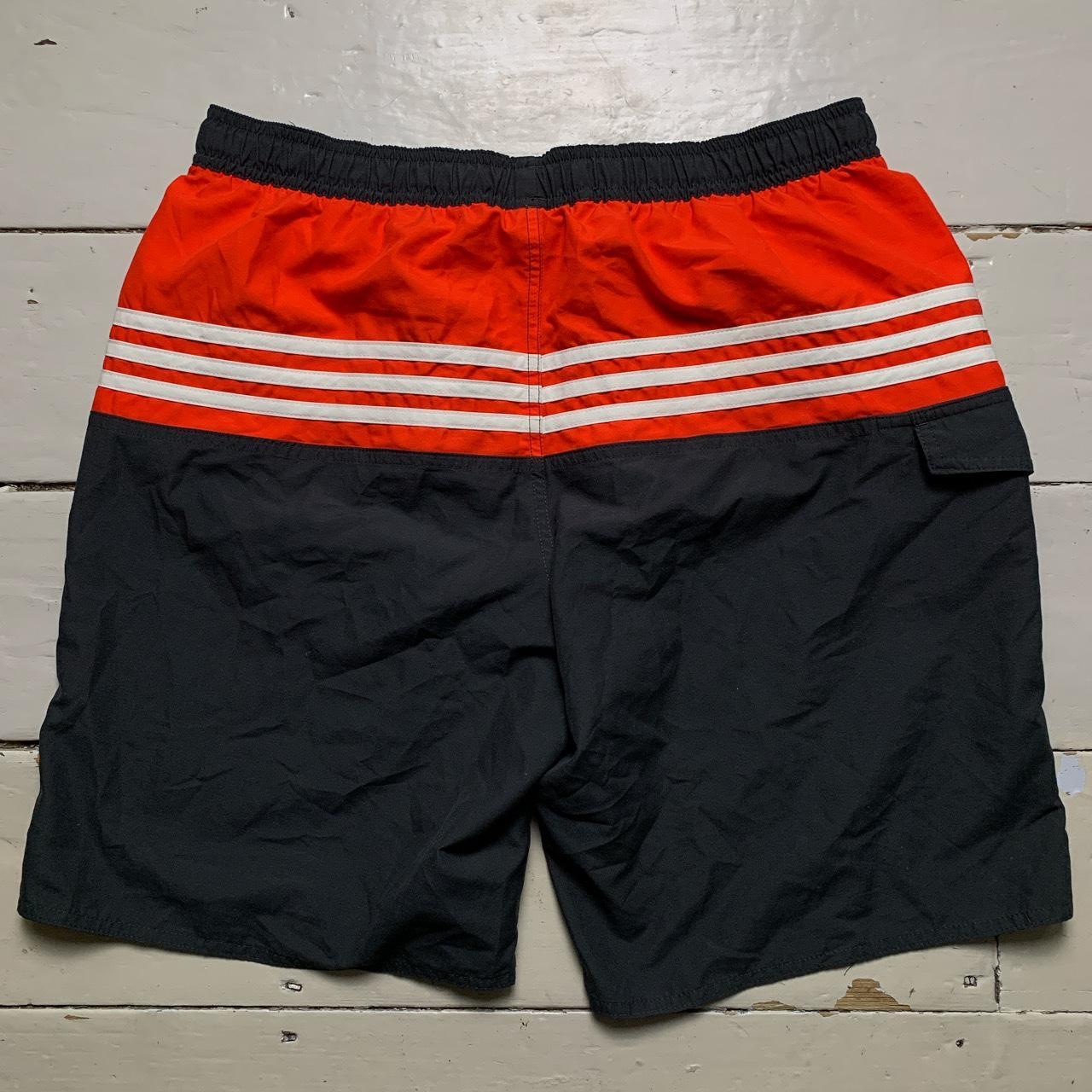 Adidas Grey Orange and White Shell Track Pant Shorts
