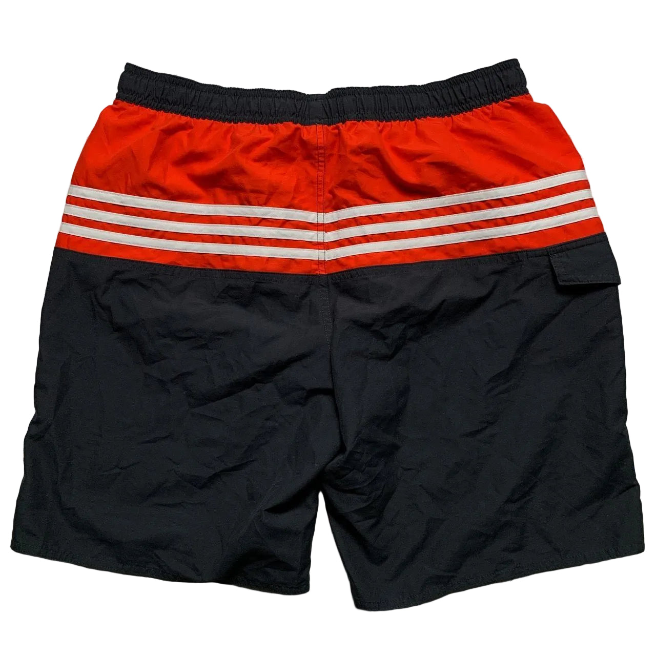 Adidas Grey Orange and White Shell Track Pant Shorts (L)
