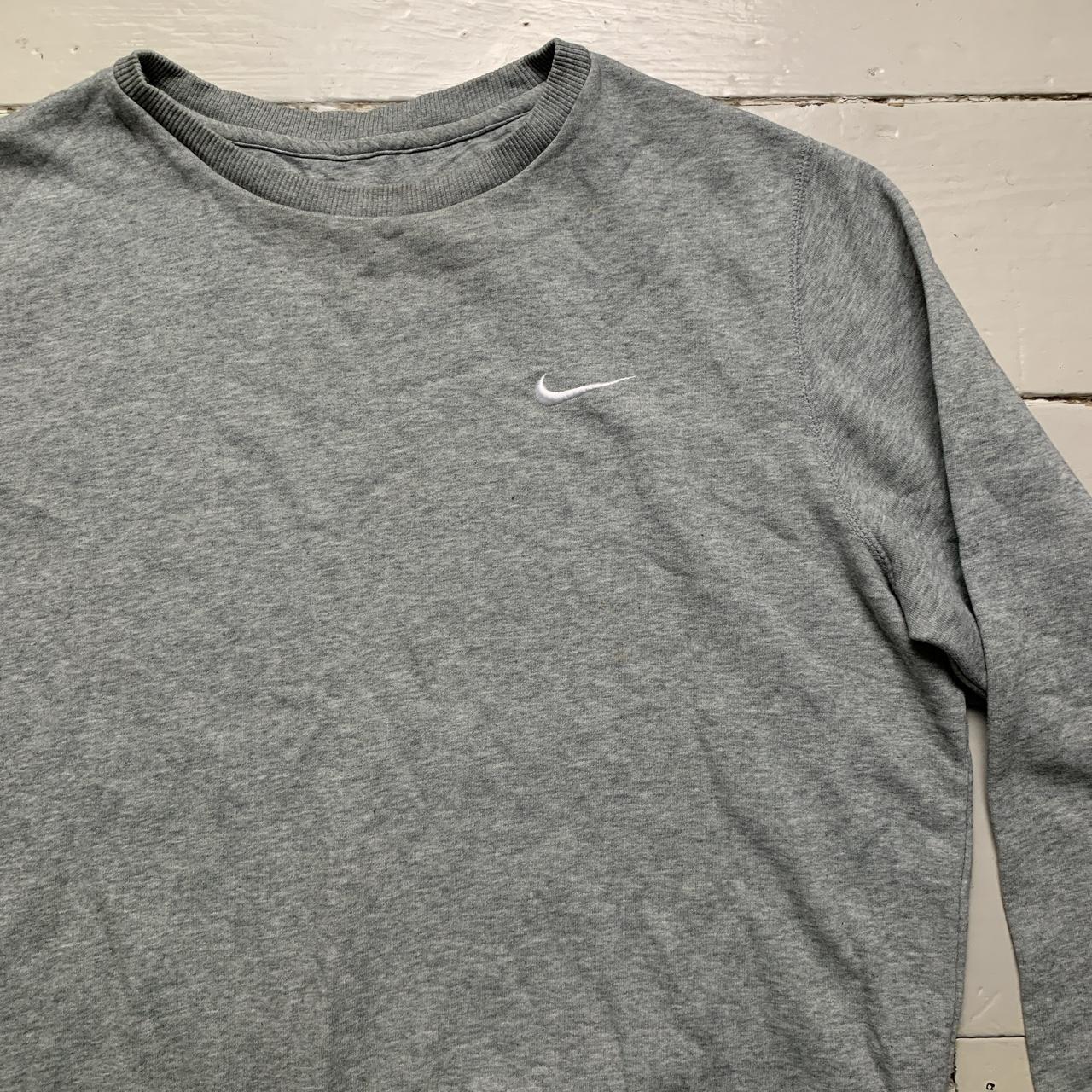 Nike Swoosh Grey and White Jumper