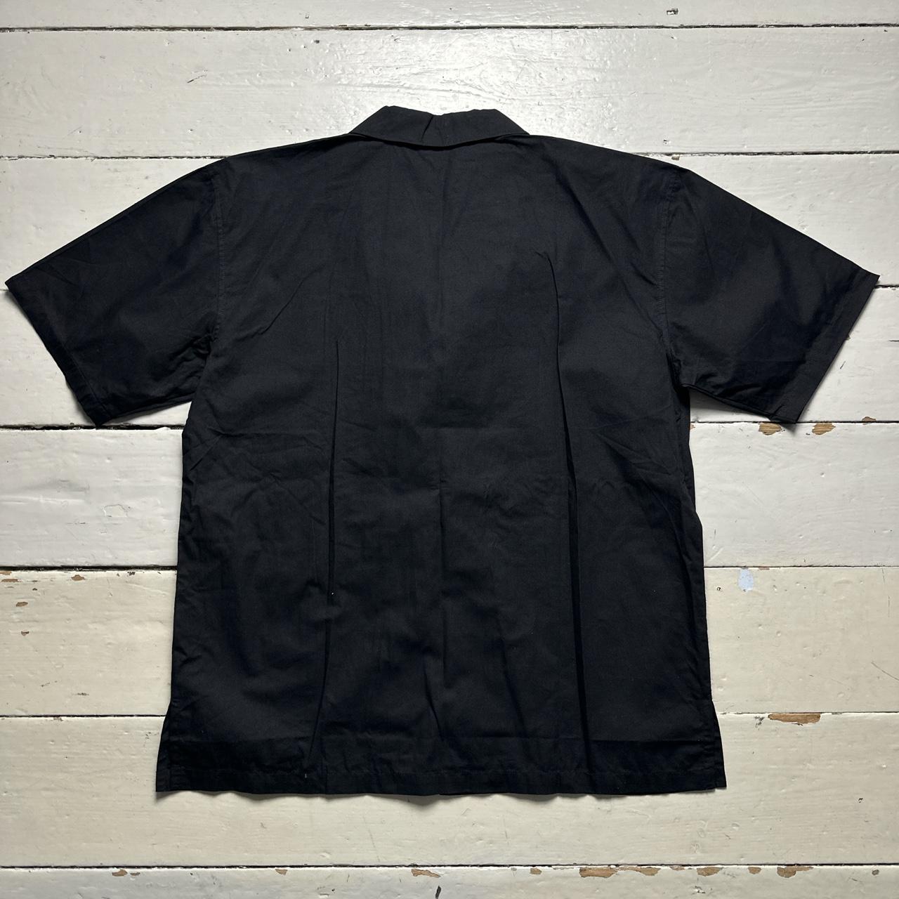 Y2K Japanese Vintage Dragon Black Yellow and Blue Short Sleeve Shirt