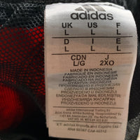 Adidas Grey Orange and White Shell Track Pant Shorts (L)