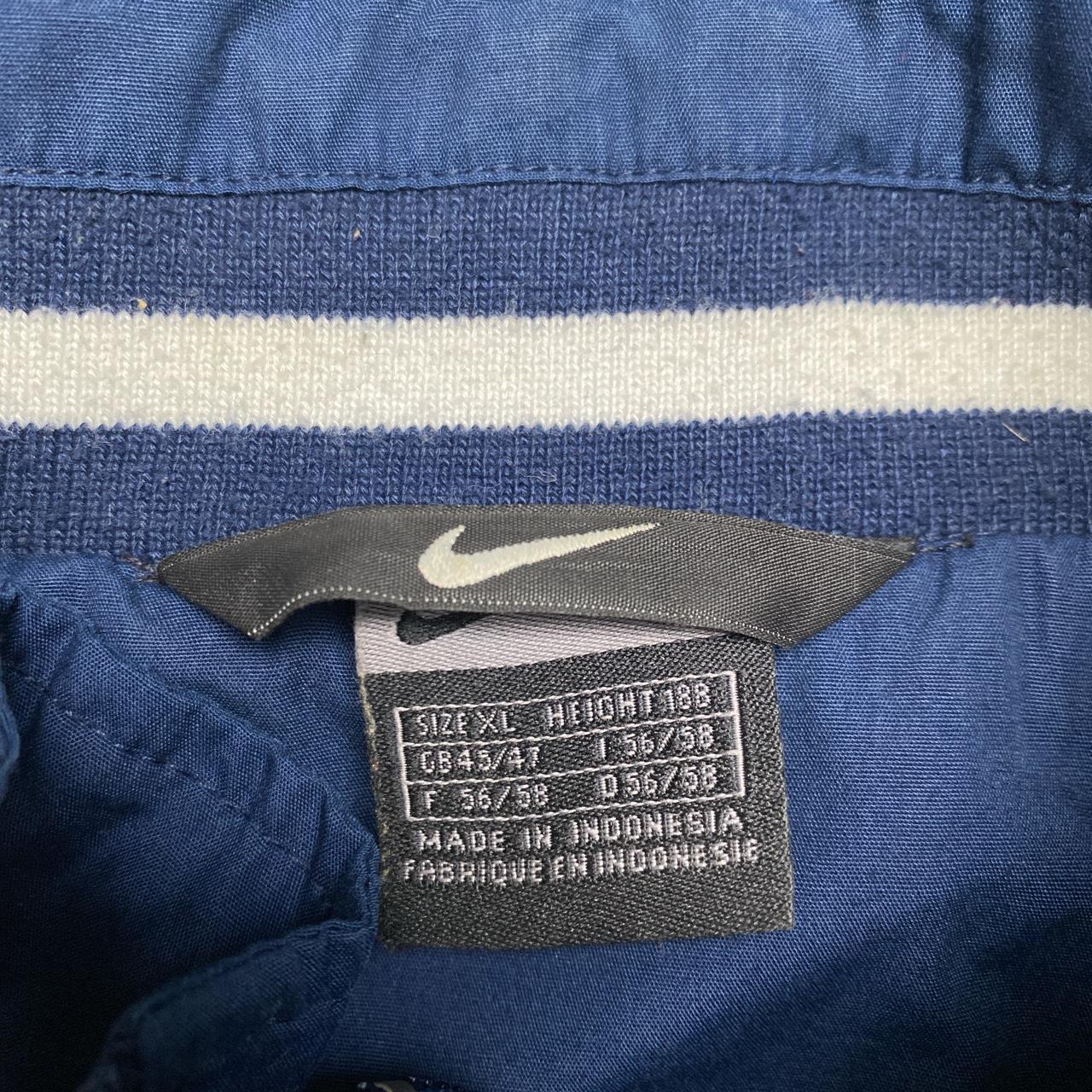 Nike Vintage y2k Swoosh Navy and Yellow Swoosh Shell Tracksuit Jacket (XL)