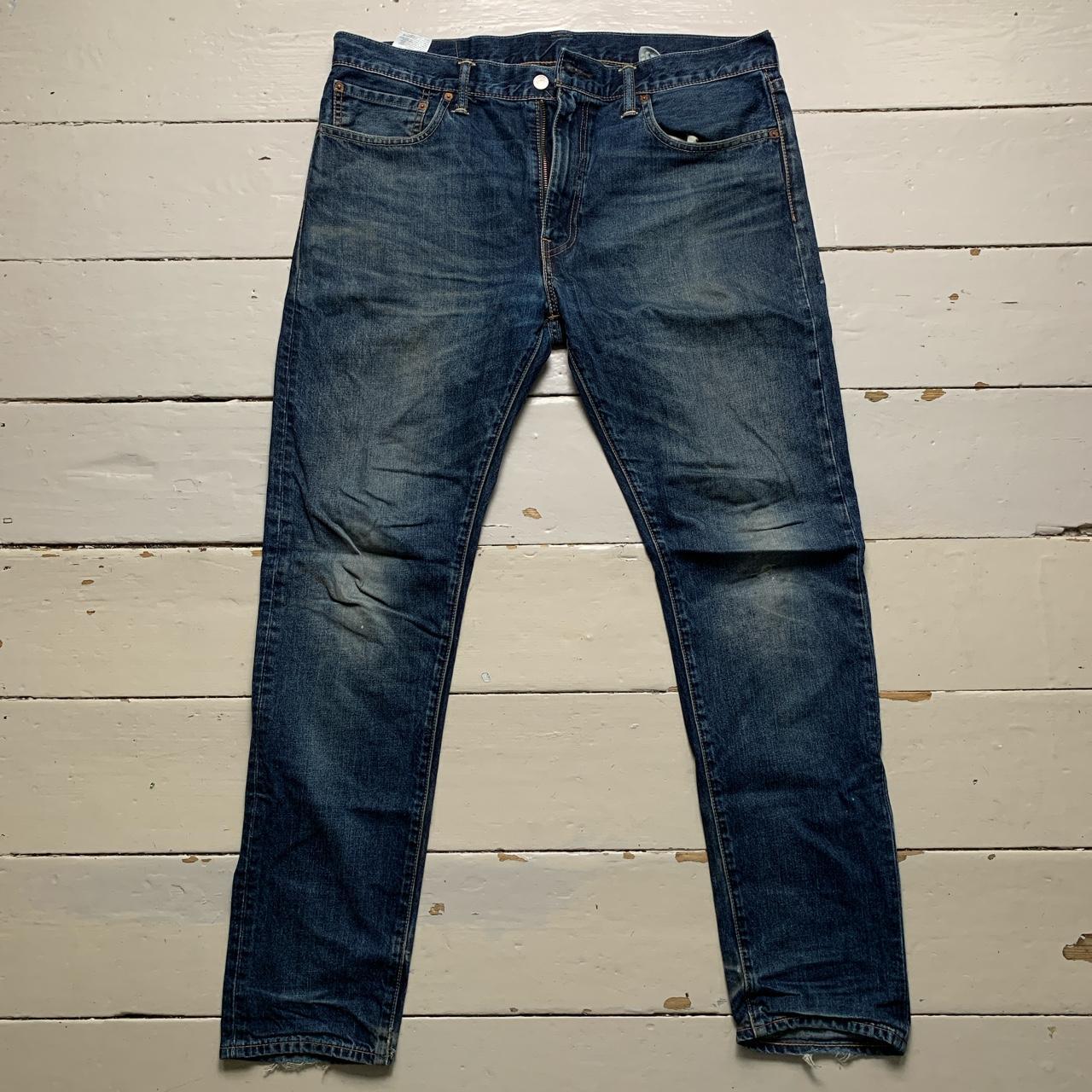 Levis 512 Distressed Navy Jeans
