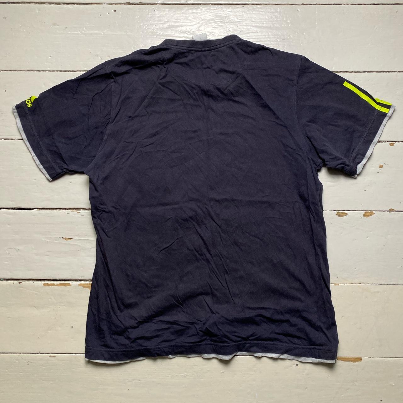 Adidas Just Sport Vintage Navy and Green T Shirt