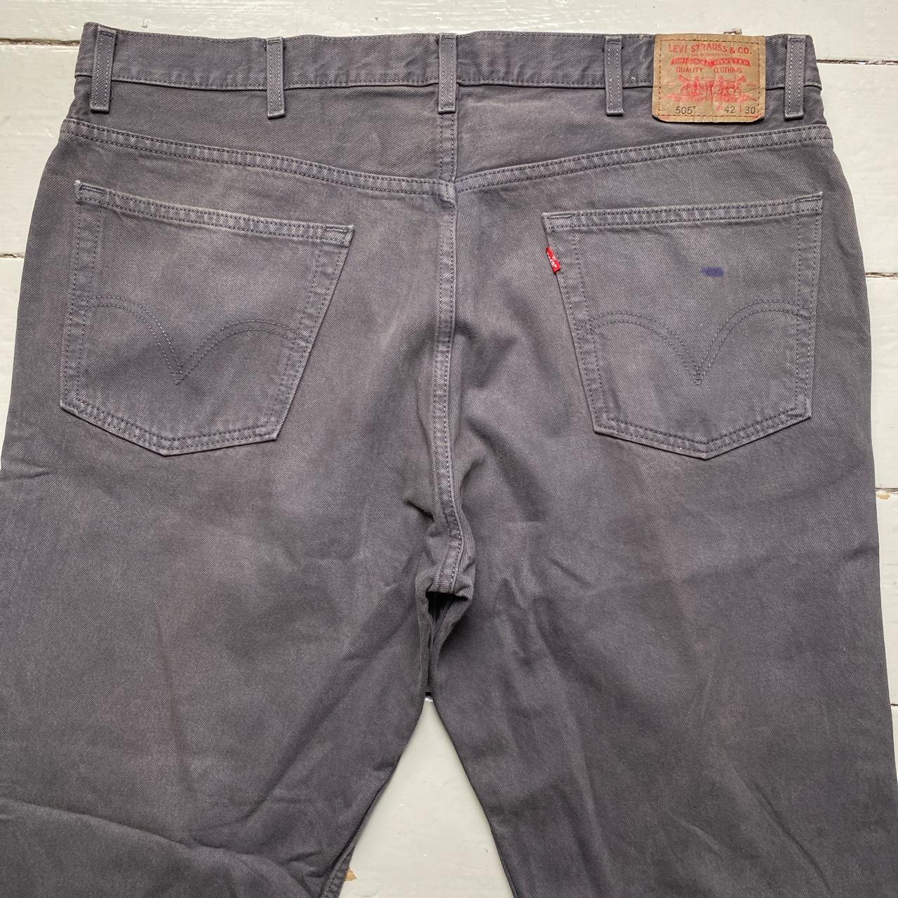 Levis 505 Baggy Grey Faded Jeans