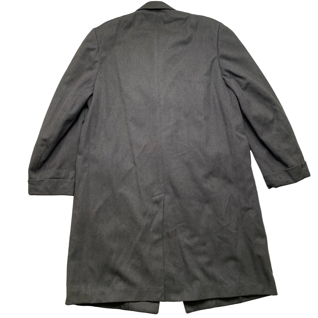 Aquascutum Vintage Green Wool Long Trench Coat (XL)