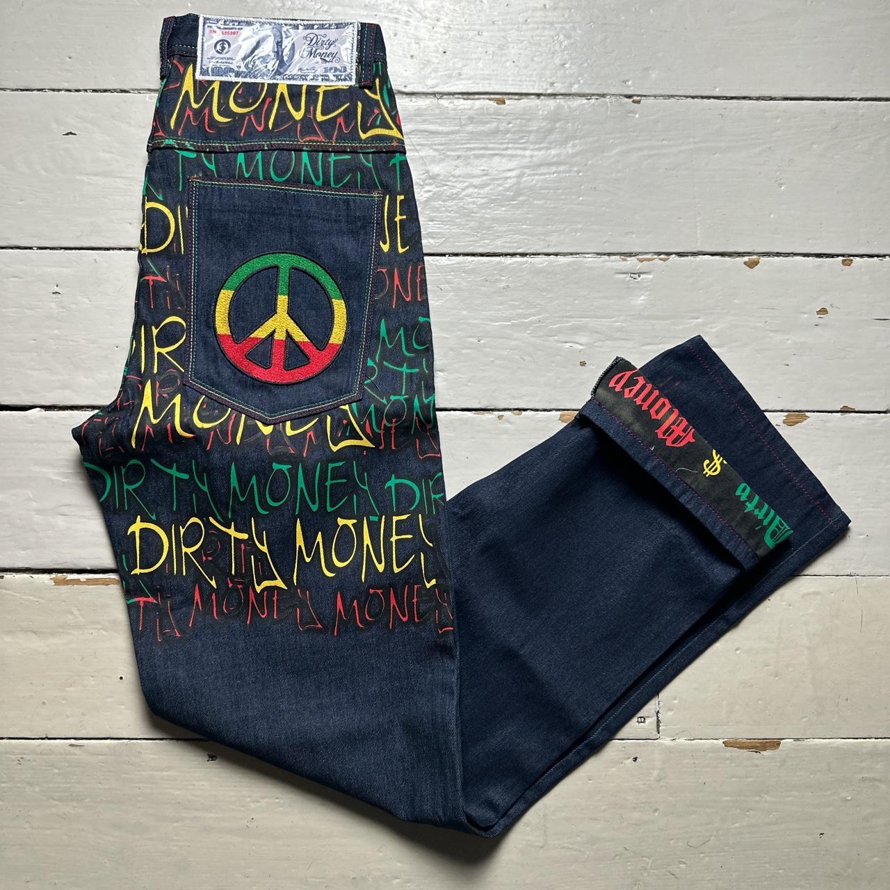 Dirty Money Vintage Rasta Denim Jeans