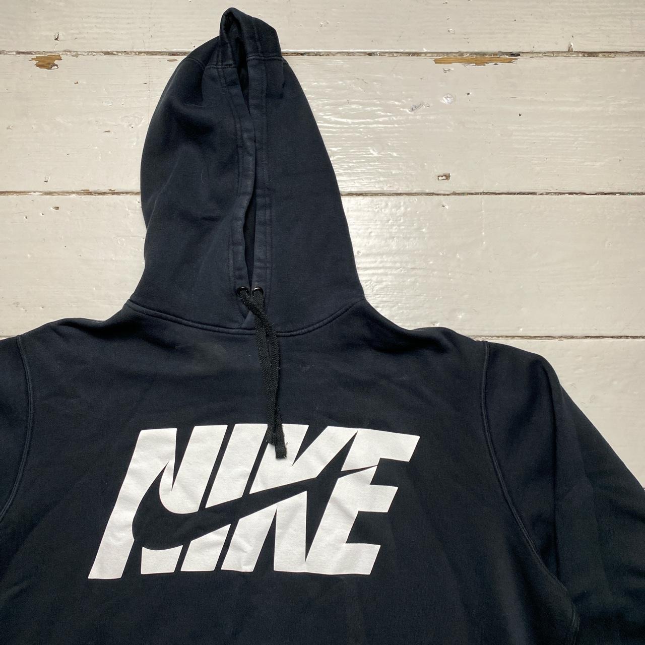 Nike Club Swoosh Spellout Black and White Hoodie