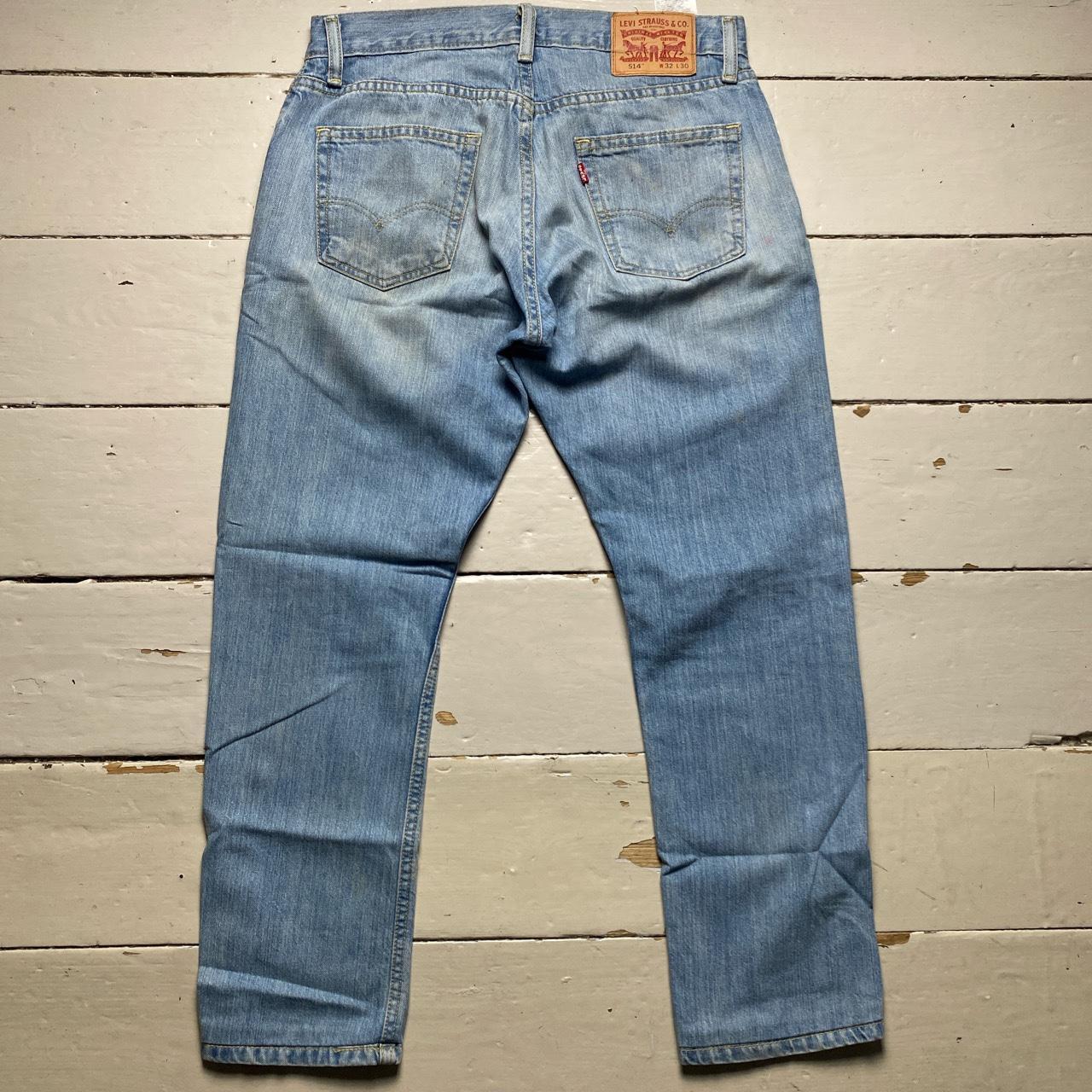 Levis 514 Light Blue Baggy Stonewashed Jeans