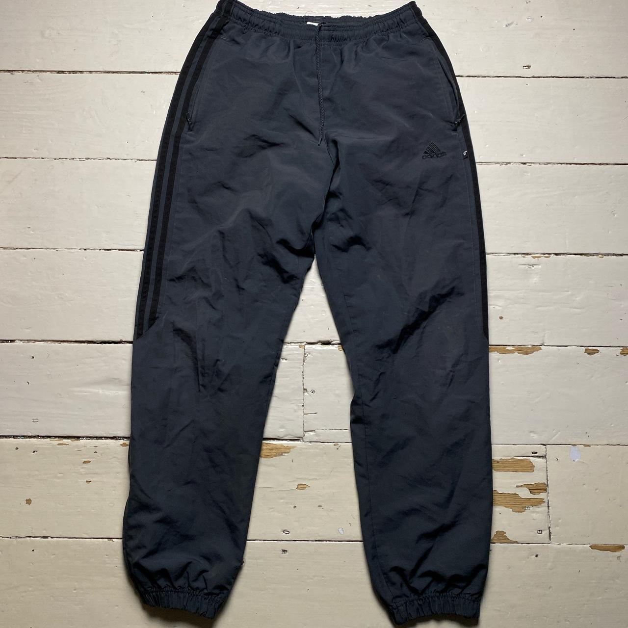 Adidas Baggy Shell Track Pant Grey and Black Bottoms