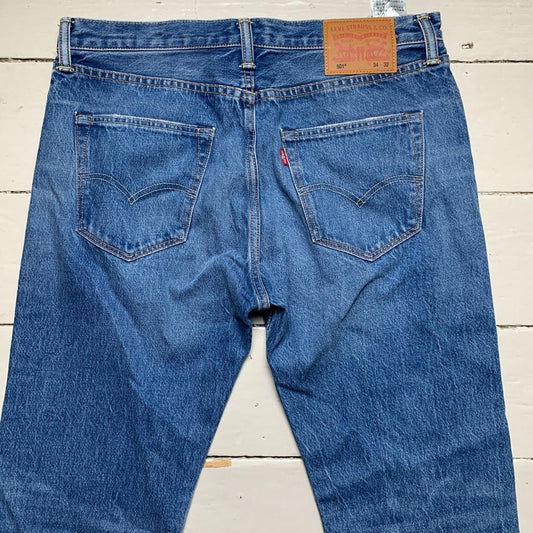 Levis 501 Navy Stonewashed Jeans