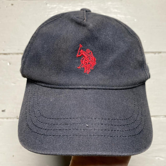 US Polo Assassin Black and Red Pony Cap