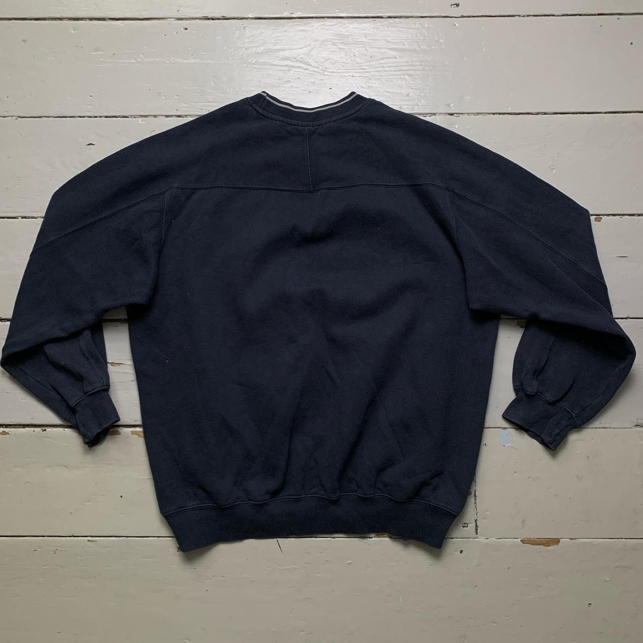 Adidas Vintage Navy and White Jumper